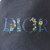 Dior ディオール シルク 100％ ロゴ 刺繡 ネクタイ ネイビー系【極上美品】【中古】