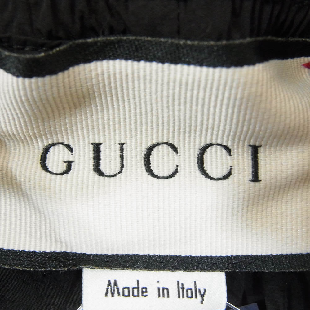 GUCCI グッチ 20SS 575549 OVERSIZED GRG NYLON TRACK PANT オーバーサイズ GG ワッペン ナイロン トラック パンツ ブラック系 S【中古】