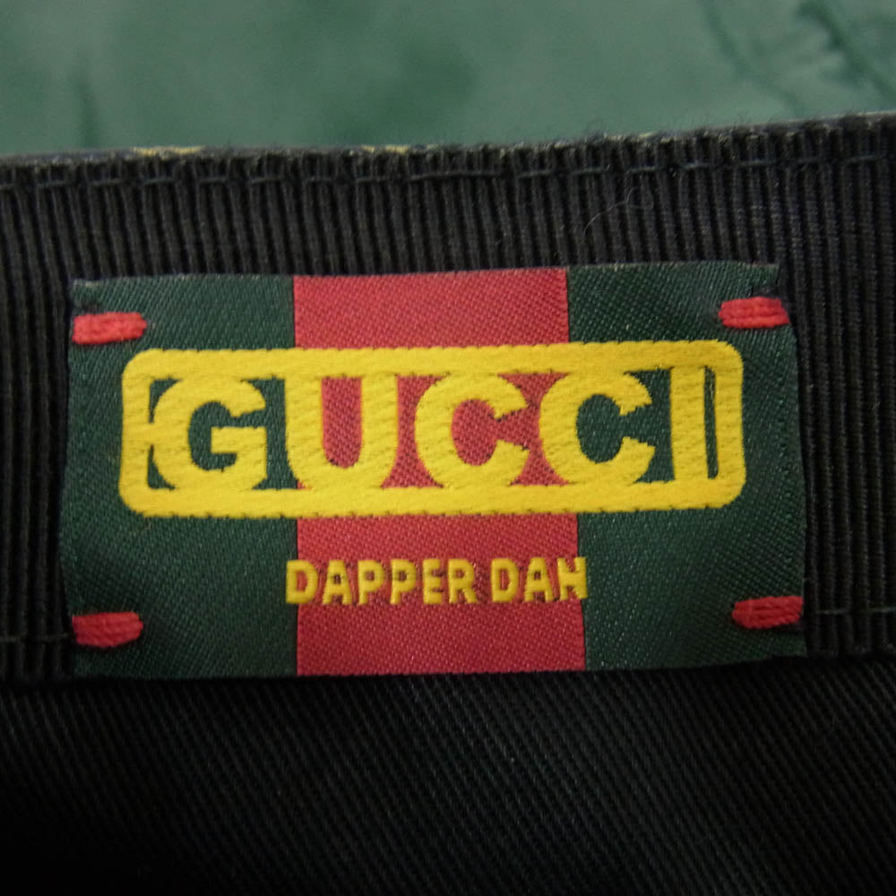 GUCCI グッチ ×Dapper Dan ダッパーダン インターロッキング G ベロア ベースボール キャップ 帽子 ブラック系 M【中古】