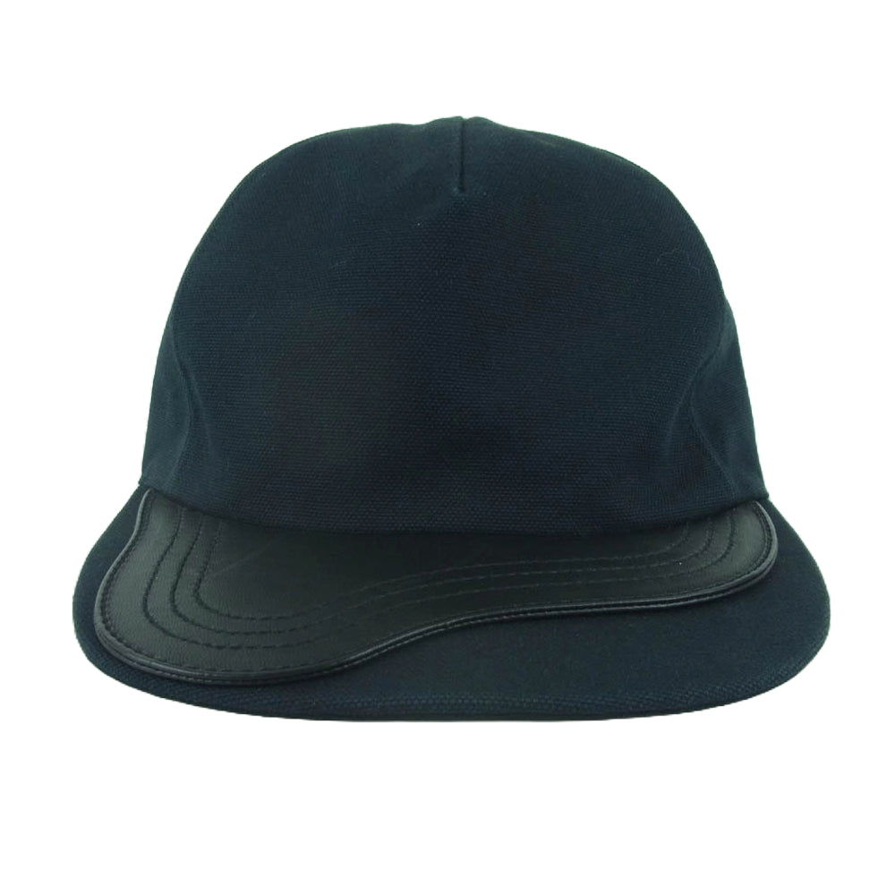 Dior ディオール 19SS 923C901A4511 Logo Buckle Baseball cap CDロゴ メタルバックル カーフレザー サドル ダブルブリム キャンバス ベースボール キャップ ダークネイビー系 ブラック系 M【中古】