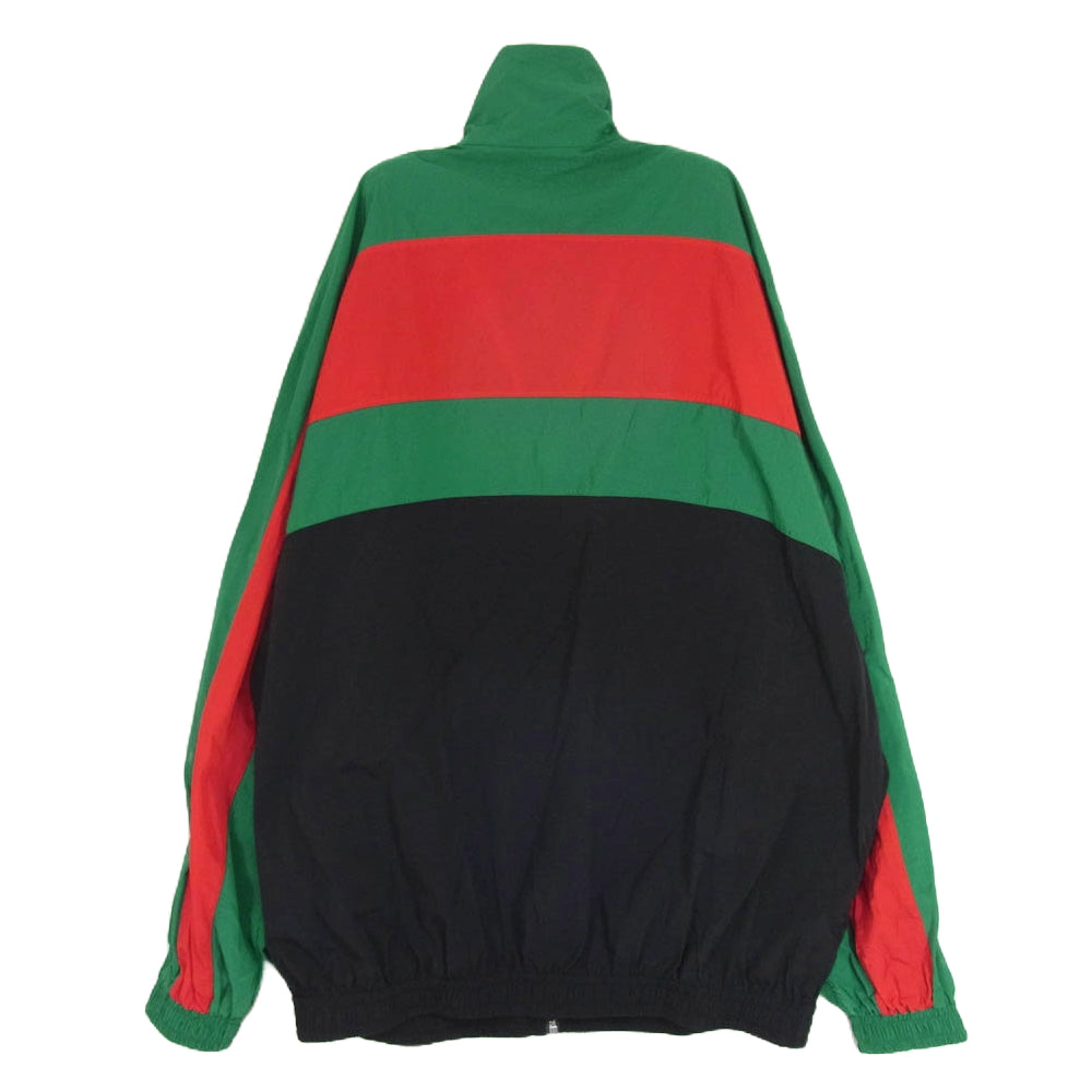 GUCCI グッチ 20SS 573308 Oversized GRG Nylon Track Jacket トリコロール カラー GG ワッペン ブルゾン ナイロン ジャケット ブラック系 S【中古】