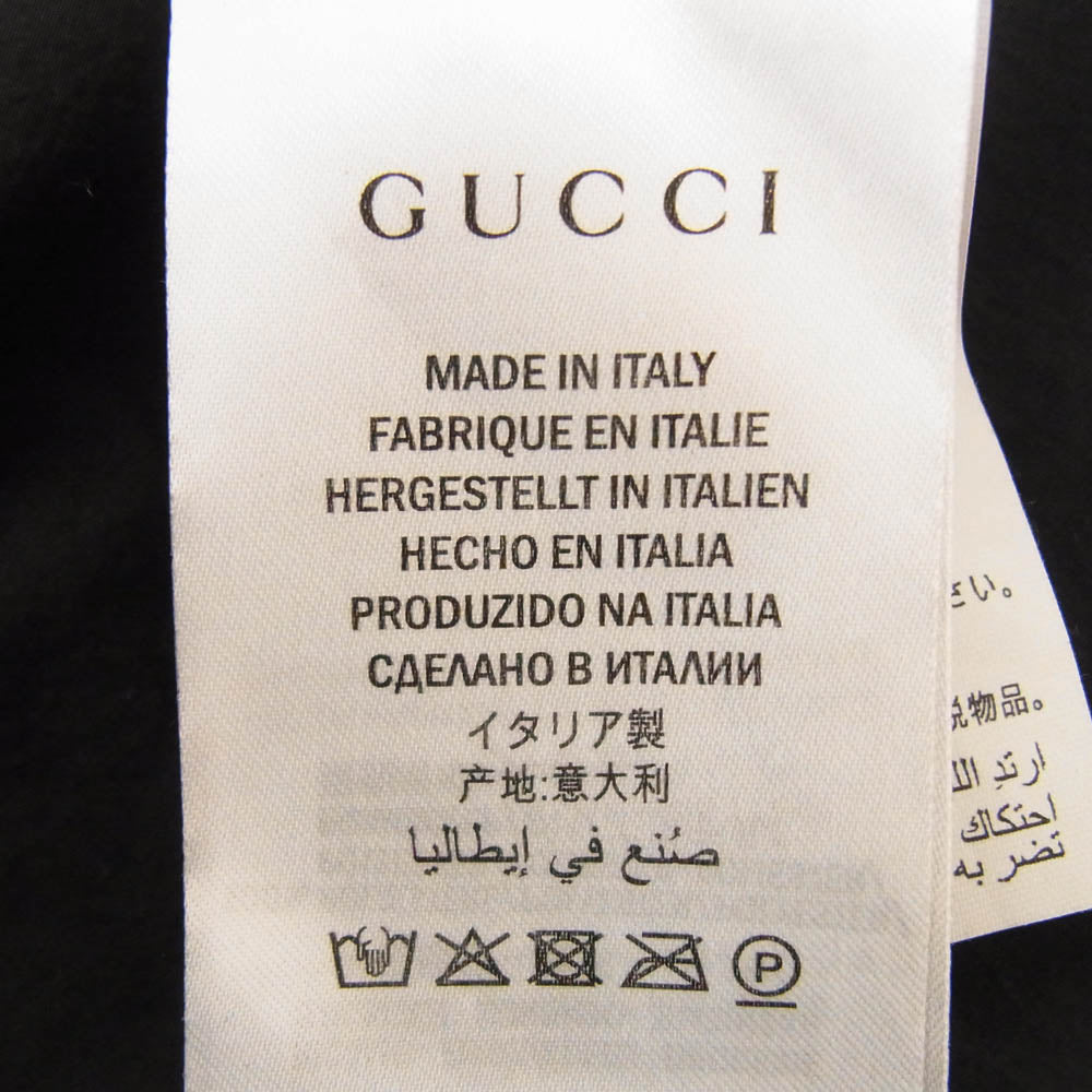 GUCCI グッチ 20SS 573308 Oversized GRG Nylon Track Jacket トリコロール カラー GG ワッペン ブルゾン ナイロン ジャケット ブラック系 S【中古】