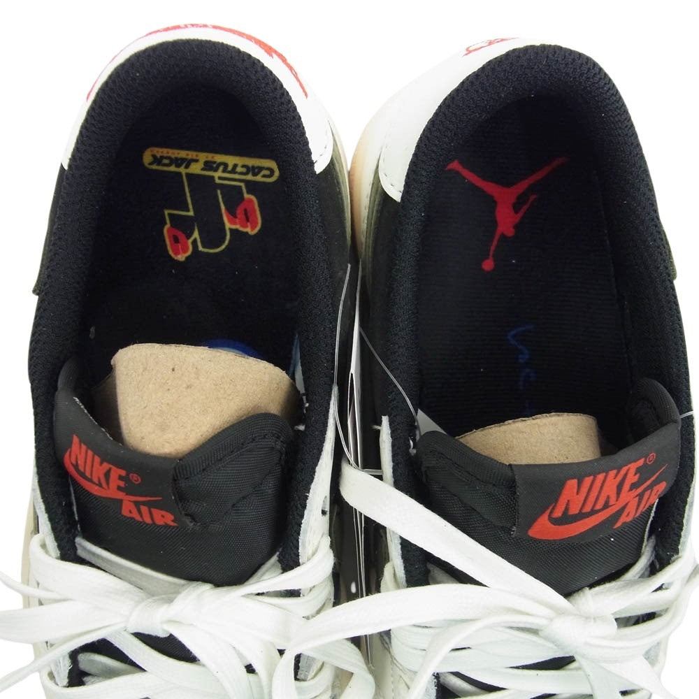 NIKE ナイキ DZ4137-106 × TRAVIS SCOTT WMNS AIR JORDAN 1 LOW OG SP MEDIUM OLIVE トラヴィススコット エアジョーダン 1 ミディアムオリーブ ローカット スニーカー カーキ系 ブラック系 ホワイト系 22.5cm【新古品】【未使用】【中古】