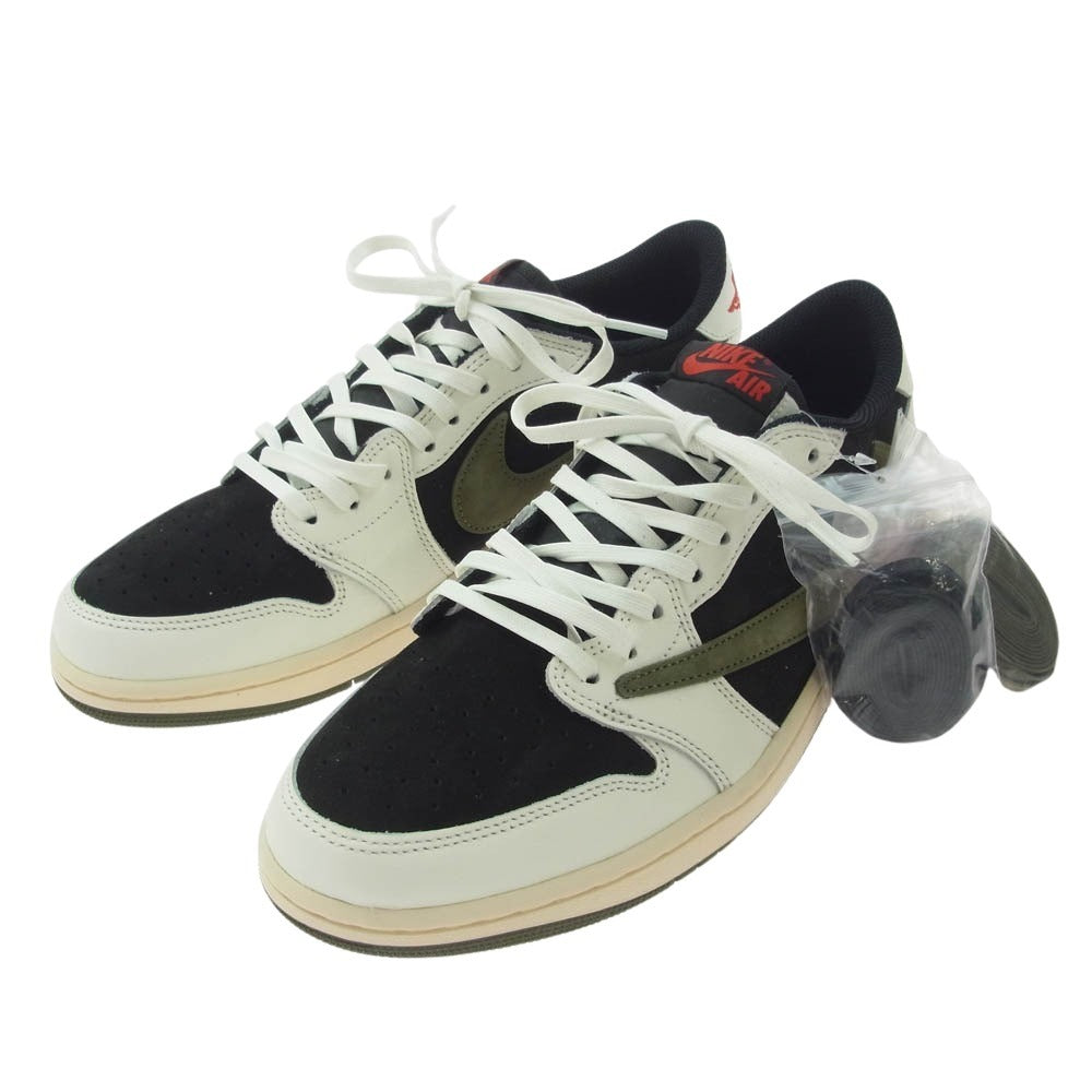 NIKE ナイキ DZ4137-106 × TRAVIS SCOTT WMNS AIR JORDAN 1 LOW OG SP MEDIUM OLIVE トラヴィススコット エアジョーダン 1 ミディアムオリーブ ローカット スニーカー マルチカラー系 28.5cm【新古品】【未使用】【中古】