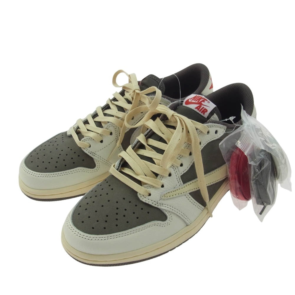 NIKE ナイキ DM7866-162 【フェイクバスター鑑定済】× TRAVIS SCOTT AIR JORDAN 1 LOW OG REVERSE MOCHAトラヴィススコット エアジョーダン ローカット スニーカー マルチカラー系 25.5cm【新古品】【未使用】【中古】