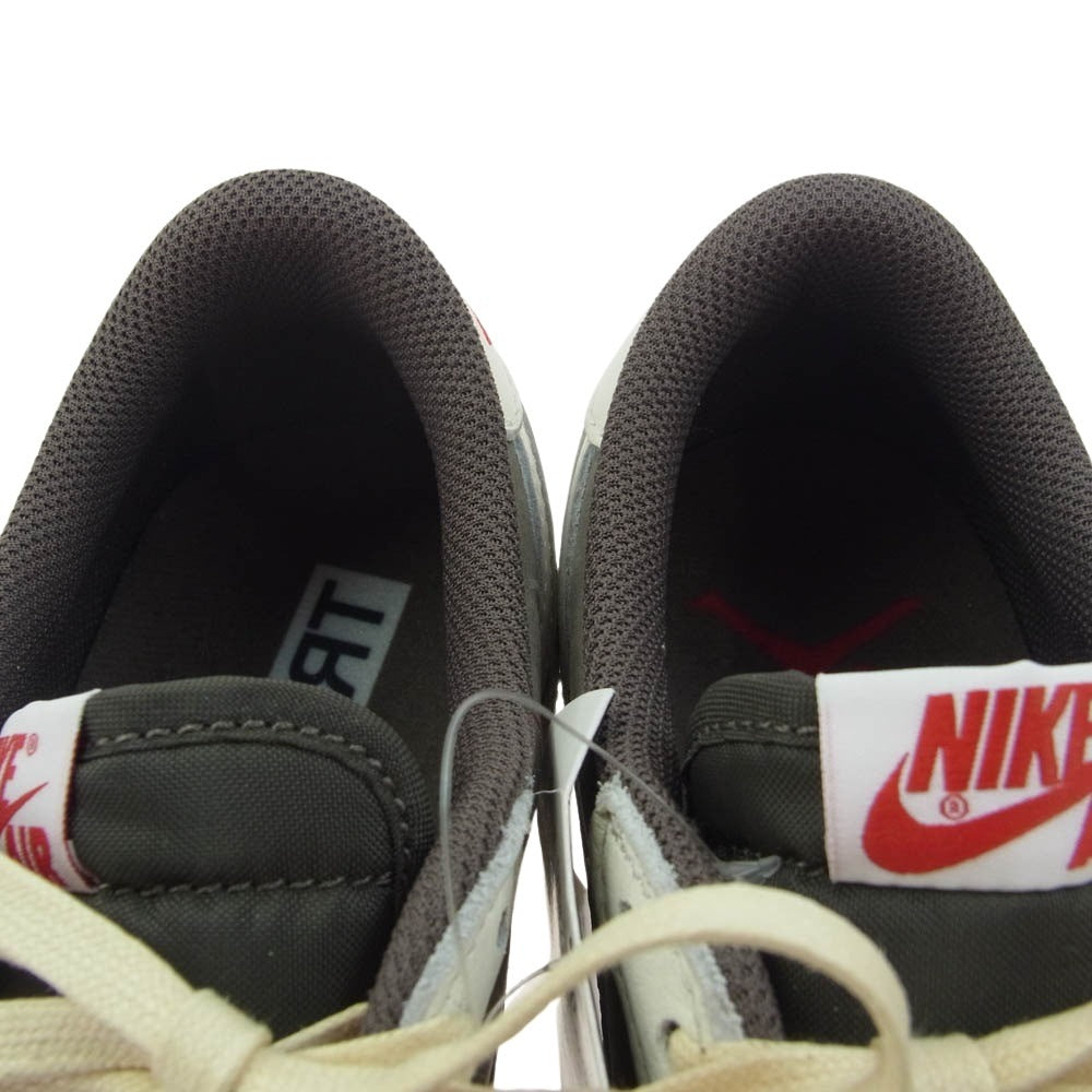 NIKE ナイキ DM7866-162 【フェイクバスター鑑定済】× TRAVIS SCOTT AIR JORDAN 1 LOW OG REVERSE MOCHAトラヴィススコット エアジョーダン ローカット スニーカー マルチカラー系 25.5cm【新古品】【未使用】【中古】