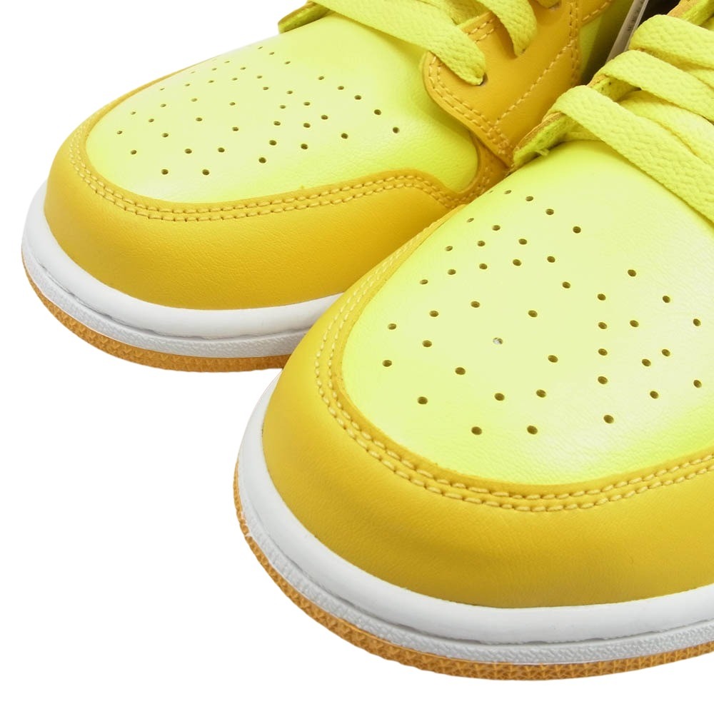NIKE ナイキ DC0774-700 Women's AIR JORDAN 1 LOW SUNNY YELLOW　ウィメンズ エアジョーダン1 ロー スニーカー イエロー系 28.5cm【新古品】【未使用】【中古】
