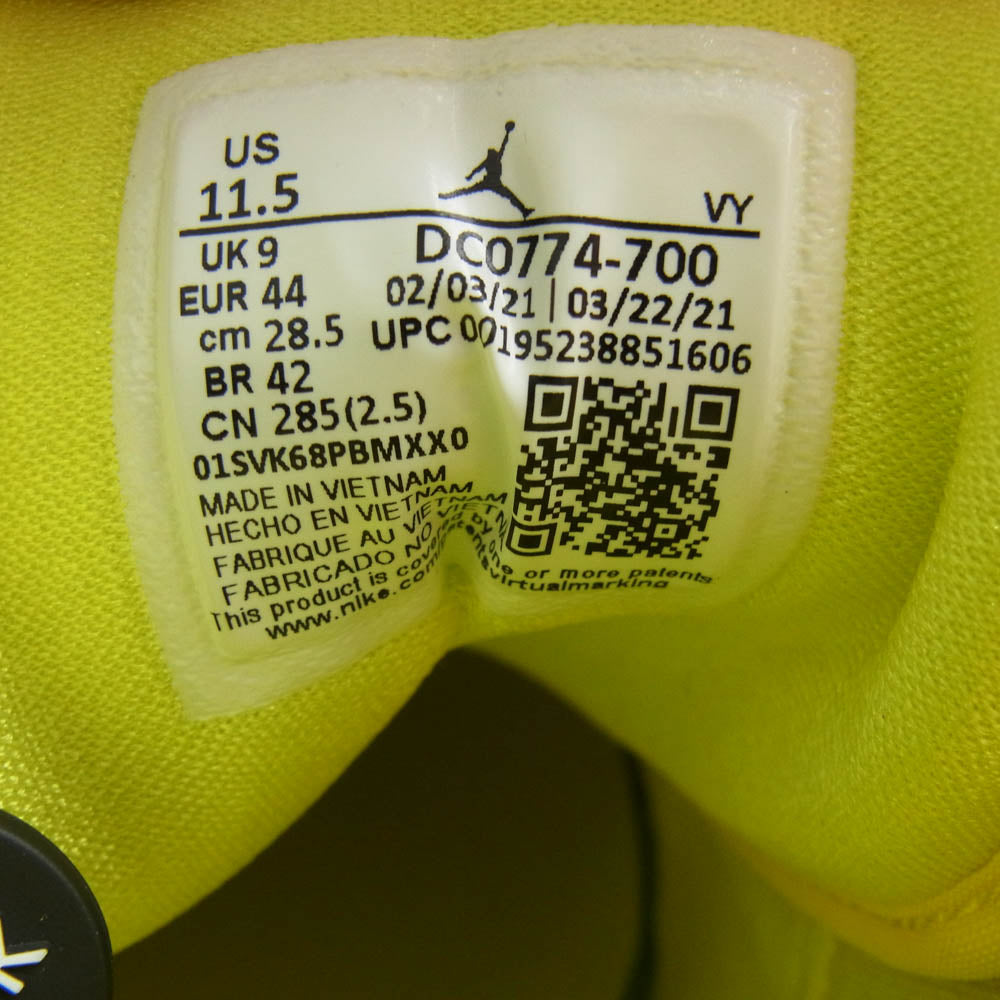 NIKE ナイキ DC0774-700 Women's AIR JORDAN 1 LOW SUNNY YELLOW　ウィメンズ エアジョーダン1 ロー スニーカー イエロー系 28.5cm【新古品】【未使用】【中古】