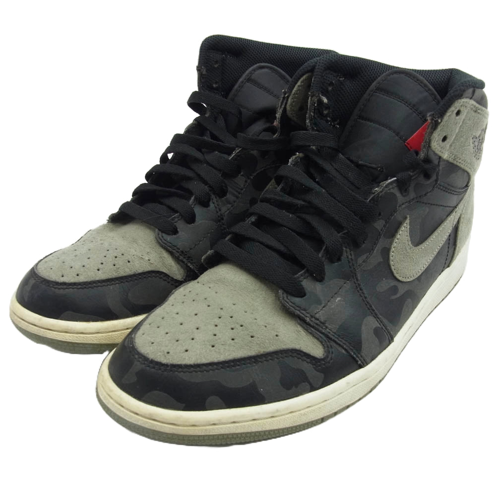 NIKE AIR JORDAN ナイキ ジョーダン AA3993-034 Air Jordan 1 Retro High Camo 3M Shadow AJ1 エアジョーダン レトロ ハイ カモ シャドウ スニーカー グレー系 ブラック系 27cm【中古】