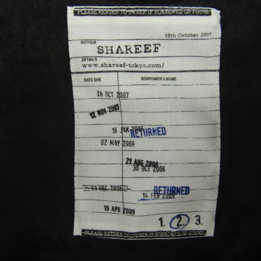 SHAREEF シャリーフ 23311004 DIA JQ ZIP BLOUSON ダイヤ柄 ジップアップ ブルゾン グリーン系 パープル系 2【中古】