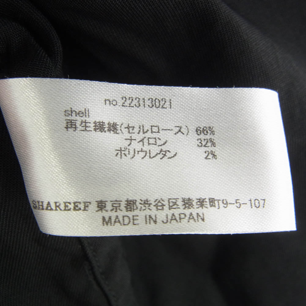 SHAREEF シャリーフ APPLE L/S SHIRTS アップル プリント 長袖 シャツ ブラック系 1【中古】
