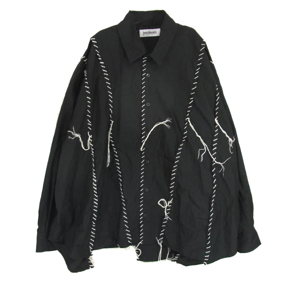 DISCOVERED ディスカバード DOCKING WIDE LOOPING SHIRT ルーピング加工 長袖シャツ ブラック系 1【中古】