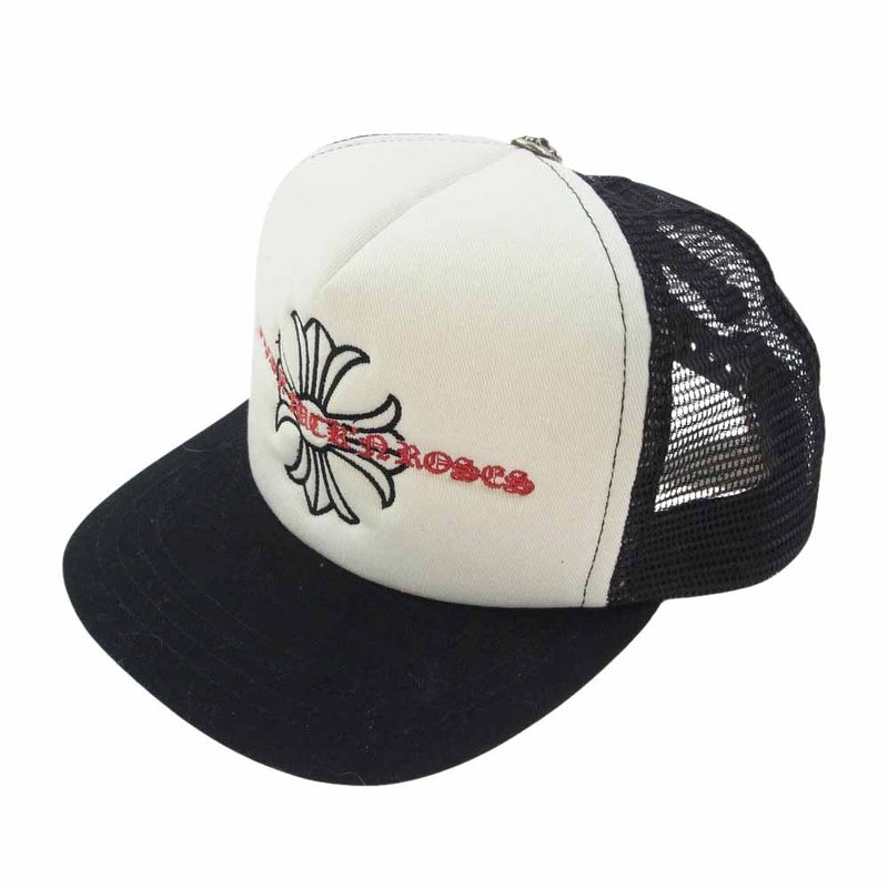 CHROME HEARTS クロムハーツ（原本無） GUNS N ROSES CH PLUS TRUCKER CAP ガンズアンドローゼス CHプラス メッシュ トラッカーキャップ ブラック系 ホワイト系 53-60【中古】