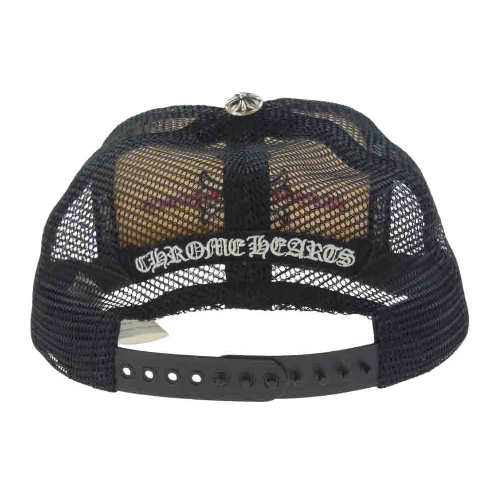 CHROME HEARTS クロムハーツ（原本無） GUNS N ROSES CH PLUS TRUCKER CAP ガンズアンドローゼス CHプラス メッシュ トラッカーキャップ ブラック系 ホワイト系 53-60【中古】