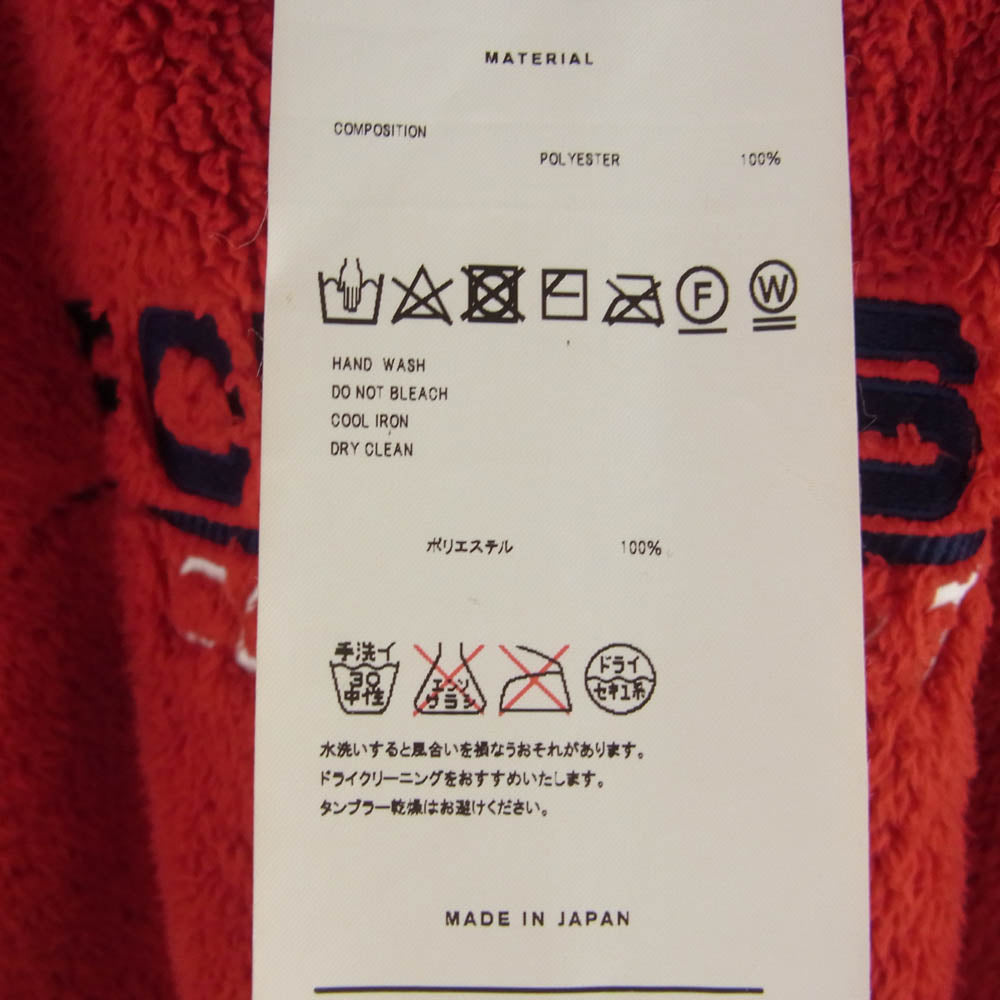 doublet ダブレット 18AW 18AW23SH54 POLYESTER FLEECE HALF-ZIP PULLOVER ポリステル フリース  ハーフジップ プルオーバー カオス刺繍 ジャケット ブルゾン レッド系 M【中古】