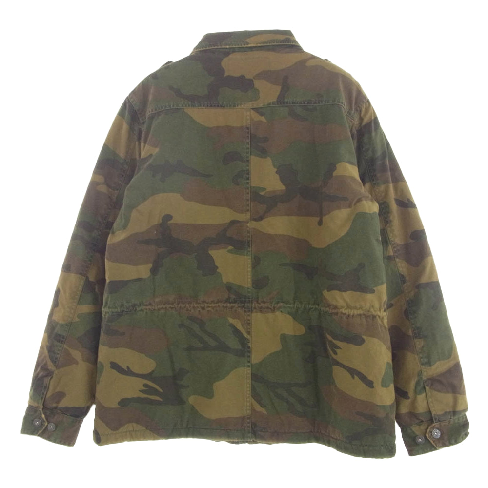 Abercrombie & Fitch アバクロンビー&フィッチ カモフラ 迷彩 エポレット ジップアップ ミリタリー ジャケット マルチカラー系 L【中古】