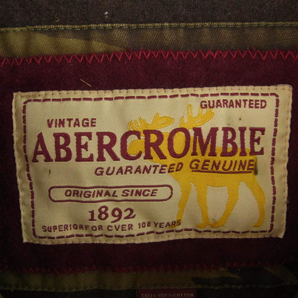 Abercrombie & Fitch アバクロンビー&フィッチ カモフラ 迷彩 エポレット ジップアップ ミリタリー ジャケット マルチカラー系 L【中古】