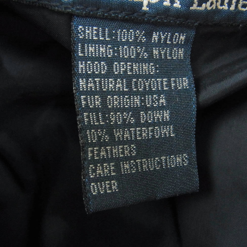 POLO RALPH LAUREN ポロ・ラルフローレン 90s マルチポケット ファー ダウン ジャケット ホワイト系 L【中古】