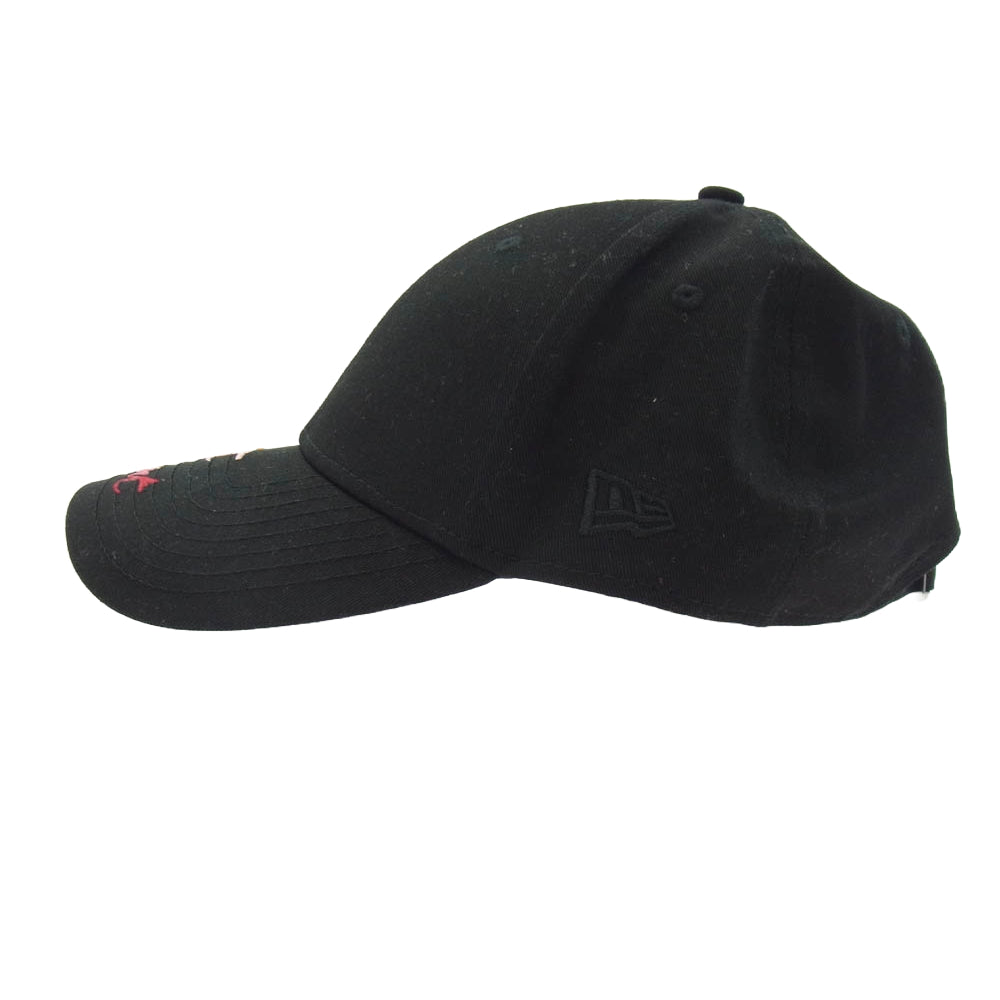SAINT LAURENT サンローラン 694785 YCL36 × New Era ニューエラ 国内正規品 ロゴ刺繍 ベースボール キャップ 帽子 ブラック系【中古】