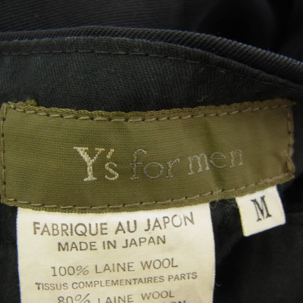 Y's Yohji Yamamoto ワイズ ヨウジヤマモト 96AW MG-P06-100 90's アーカイブ ウール サイドライン スラックス パンツ ブラック系 M【中古】