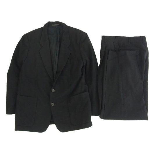 COMME des GARCONS HOMME コムデギャルソンオム HS-08010S 90's アーカイブ 田中オム ウール セットアップ 2B テーラードジャケット ワイド テーパード パンツ ブラック系 S【中古】