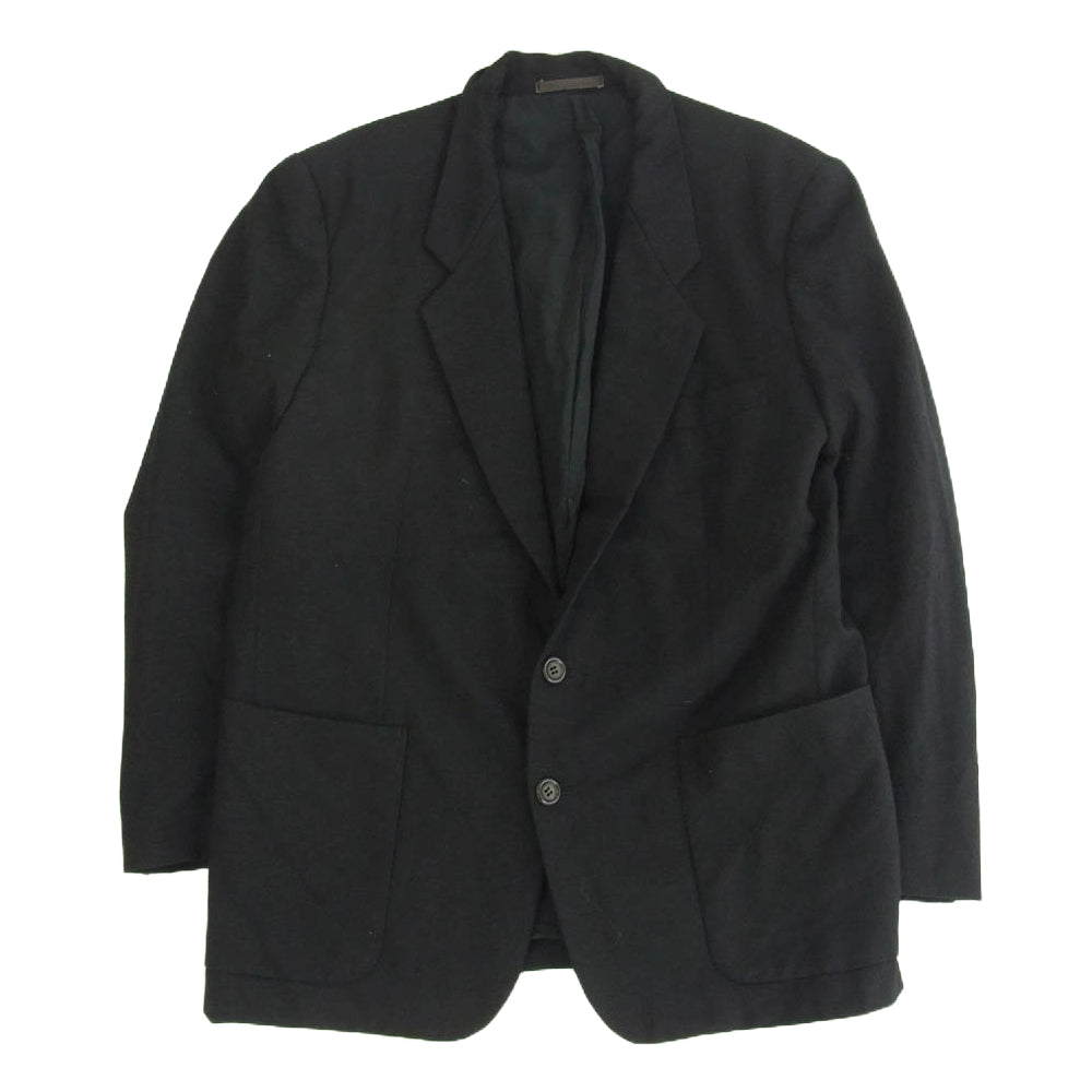 COMME des GARCONS HOMME コムデギャルソンオム HS-08010S 90's アーカイブ 田中オム ウール セットアップ 2B テーラードジャケット ワイド テーパード パンツ ブラック系 S【中古】