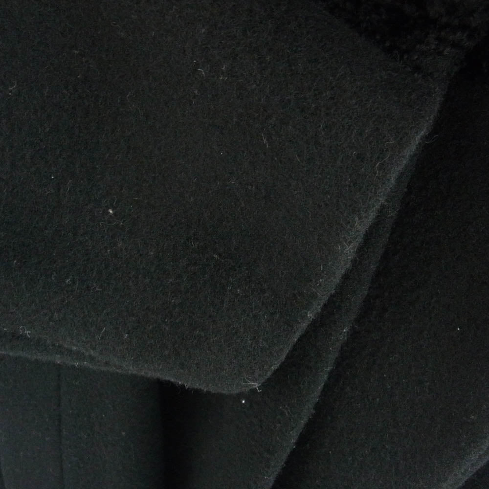 COMME des GARCONS コムデギャルソン AD1997 GC-040220 90's アーカイブ ベロア切替 ウール ロング コート ブラック系【中古】