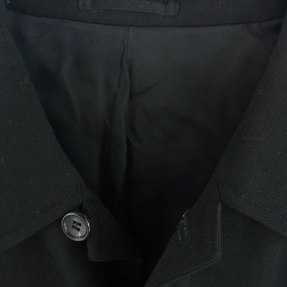 COMME des GARCONS HOMME コムデギャルソンオム AD1997 HC-07006M 90's アーカイブ 田中オム 比翼 ウール ステンカラー コート ブラック系 M【中古】