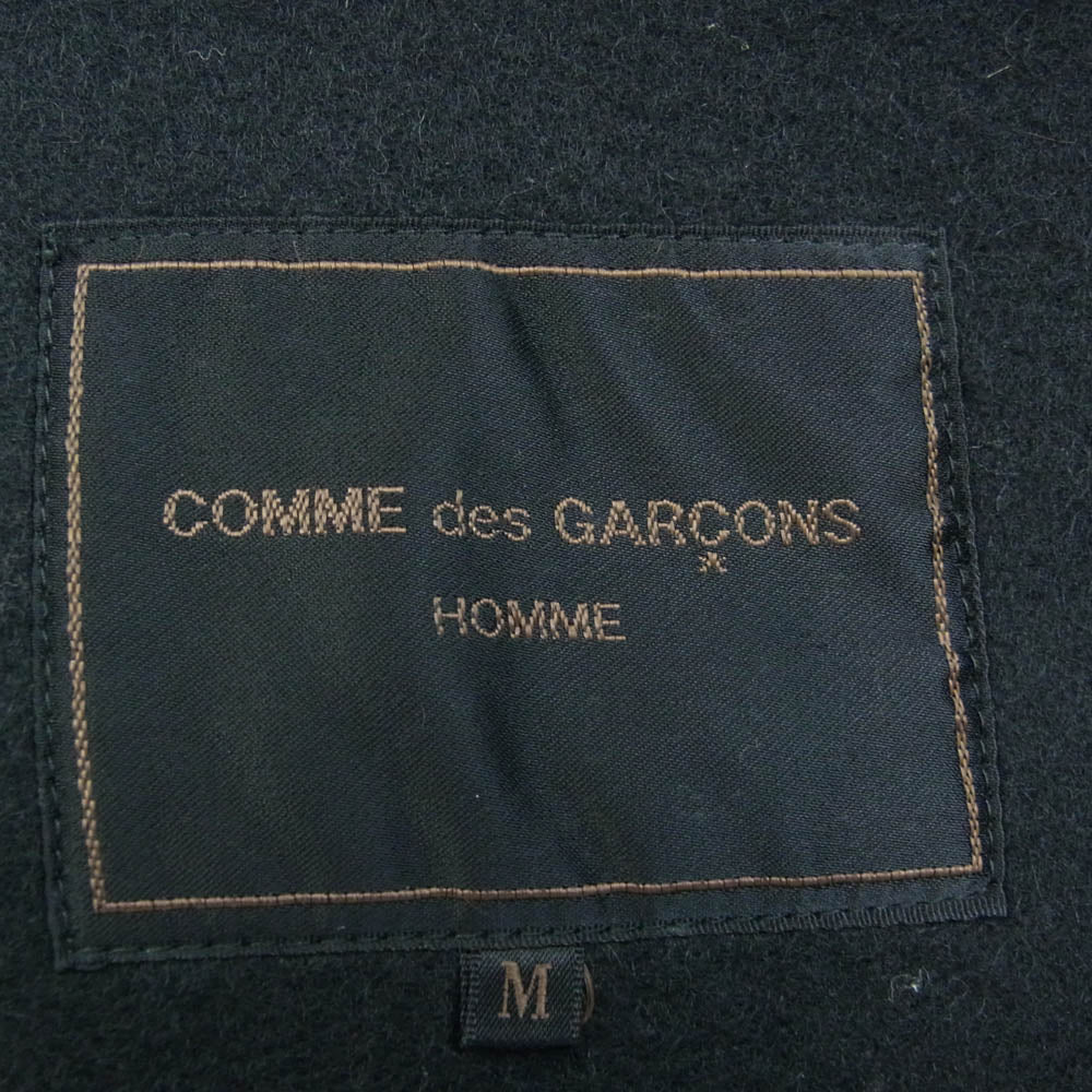 COMME des GARCONS HOMME コムデギャルソンオム AD1995 HC-08004M 90's アーカイブ 田中オム オーバーサイズ フーデッド ウール コート ブラック系 M【中古】