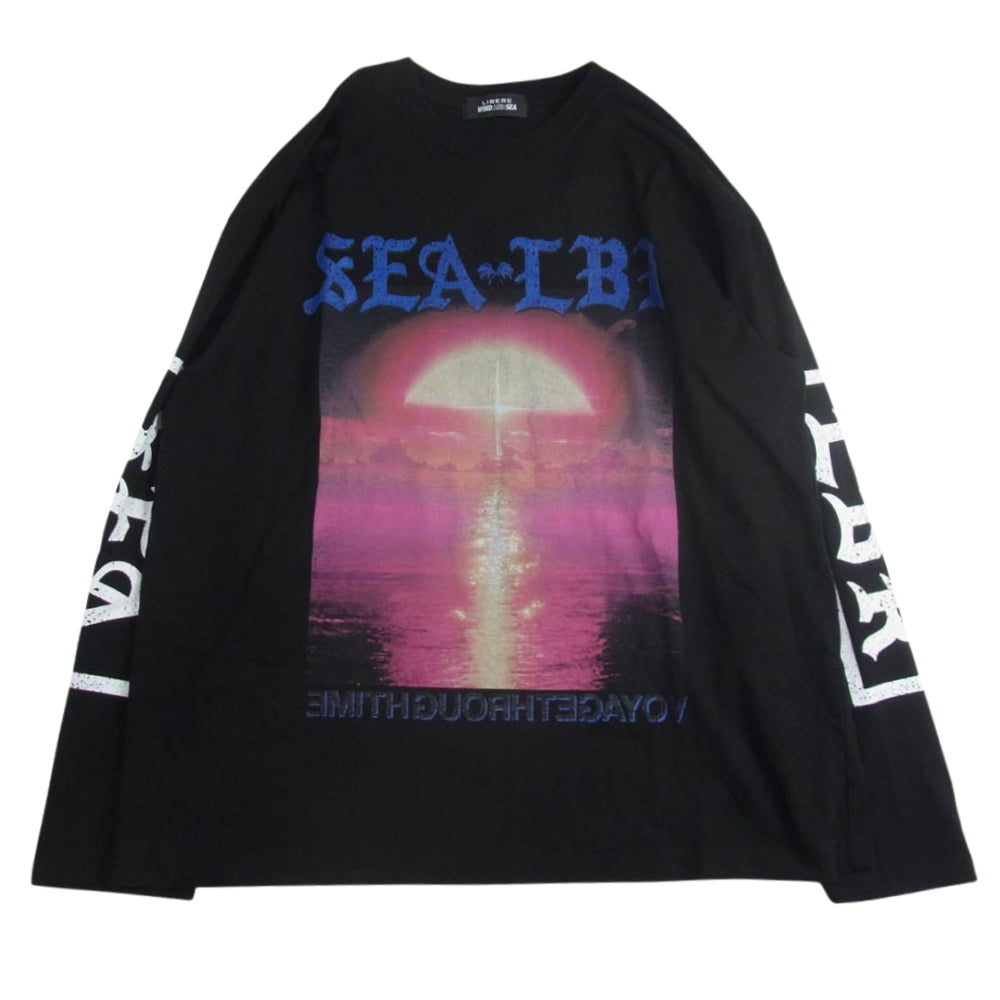 WIND AND SEA ウィンダンシー 24SS LIBERE リベーレ グラフィック 長袖 Tシャツ ブラック系 L【中古】