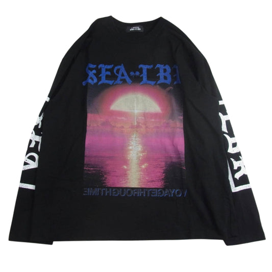 WIND AND SEA ウィンダンシー 24SS LIBERE リベーレ グラフィック 長袖 Tシャツ ブラック系 L【中古】
