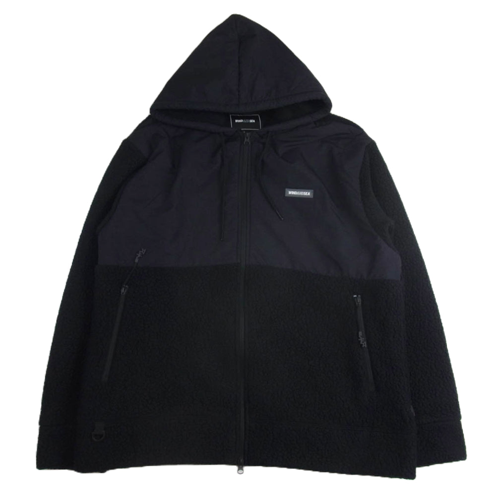 WIND AND SEA ウィンダンシー SEAWDS-O-ATT-24-Q2-PLTB-01 ボア フリース ジャケット ブラック系 XL【中古】