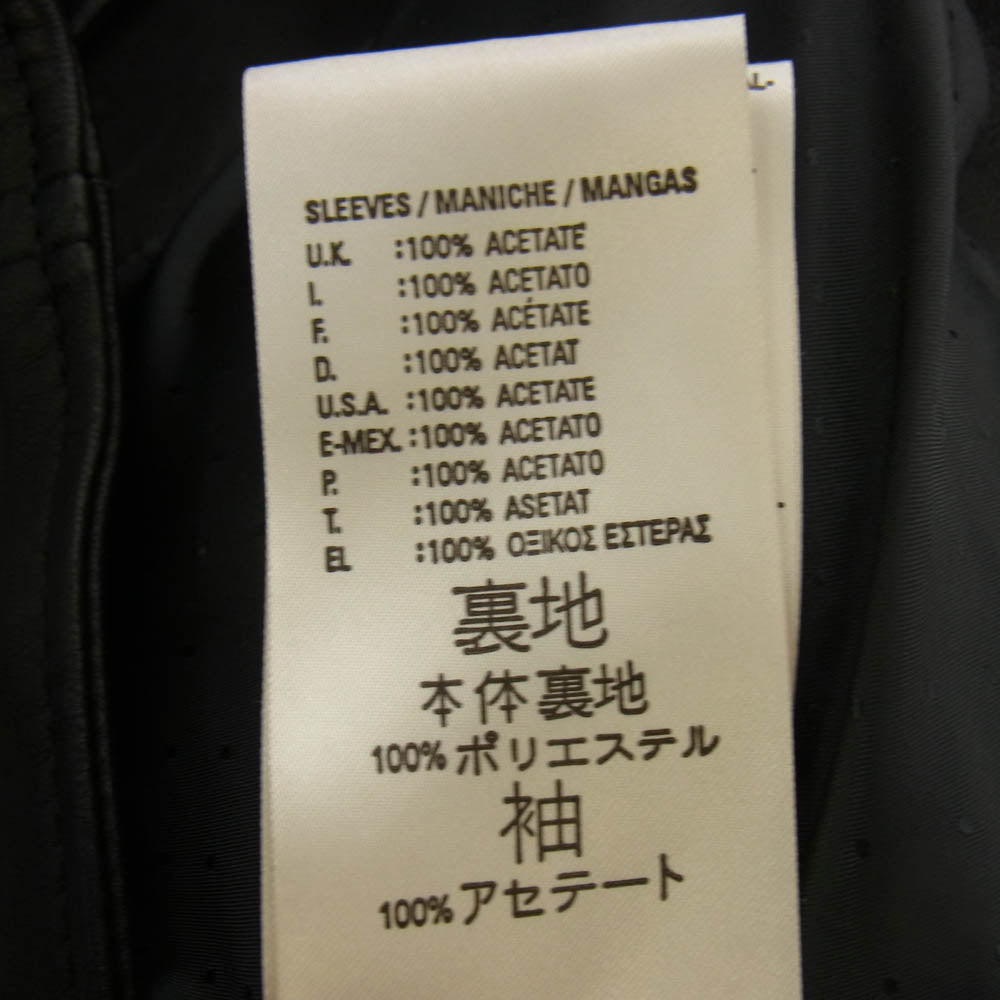 DIESEL ディーゼル OOSIYK OIAIV SUPERIOR スペリオール カウハイド シングル ライダース ジャケット ブラック系 L【美品】【中古】