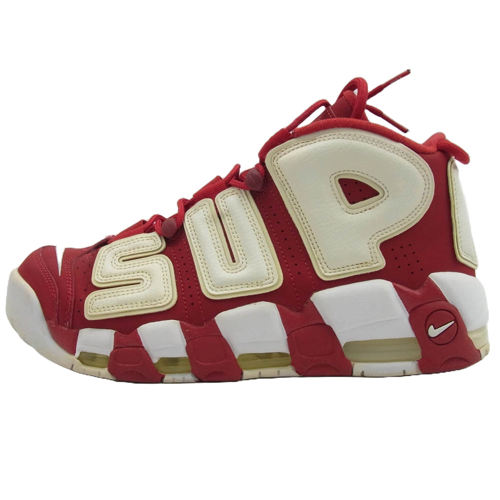 Supreme シュプリーム 902290-600 × NIKE AIR MORE UPTEMPO ナイキ エア モアアップテンポ ハイカット スニーカー レッド ホワイト系 28.5cm【中古】