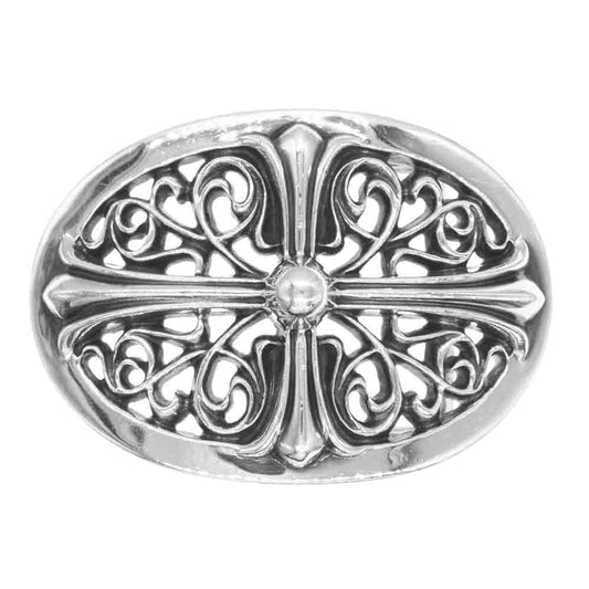 CHROME HEARTS クロムハーツ（原本無） BUCKL OVAL CROSS1.5 クラシックオーバルクロス バックル シルバー系【中古】