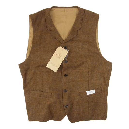 ORGUEIL オルゲイユ OR-4238 Lovat Tweed Gilet ラバット ツイード ジレ ベスト ブラウン系 46【新古品】【未使用】【中古】