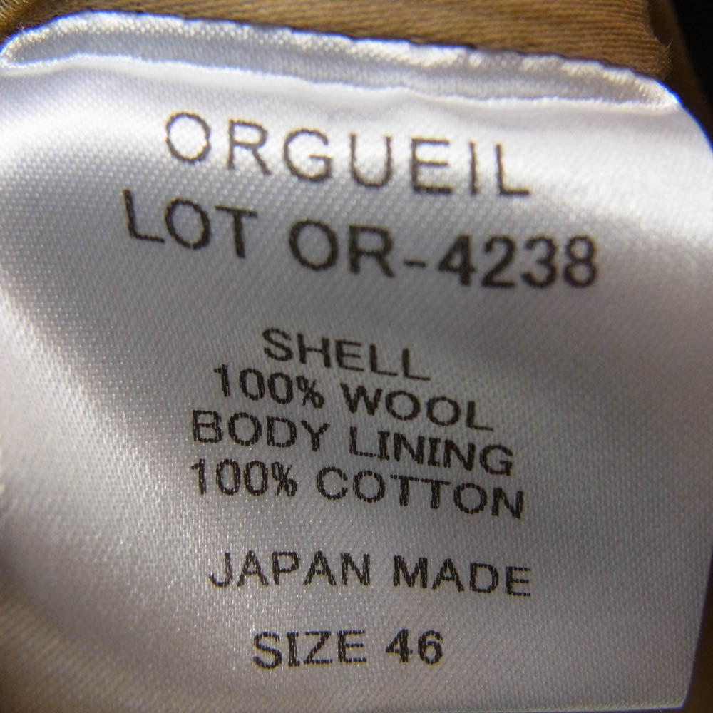 ORGUEIL オルゲイユ OR-4238 Lovat Tweed Gilet ラバット ツイード ジレ ベスト ブラウン系 46【新古品】【未使用】【中古】