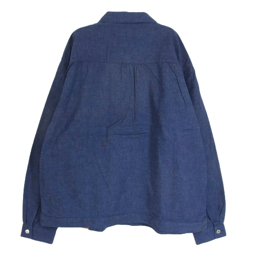 ORGUEIL オルゲイユ OR-4291 Denim blouse jacket デニム ブラウス ジャケット インディゴブルー系 46【新古品】【未使用】【中古】