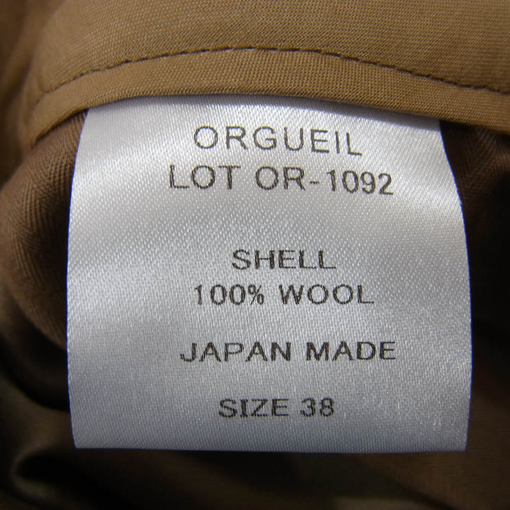 ORGUEIL オルゲイユ OR-1092 Lovat Tweed Trousers ラバット ツイード トラウザー パンツ ブラウン系 38【新古品】【未使用】【中古】