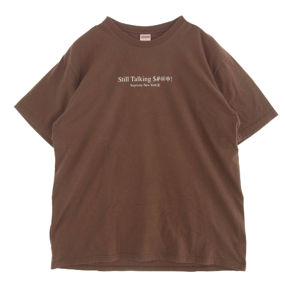 Supreme シュプリーム 22SS STILL TALKING TEE スティル トーキング 半袖 Tシャツ ブラウン系 XL【中古】