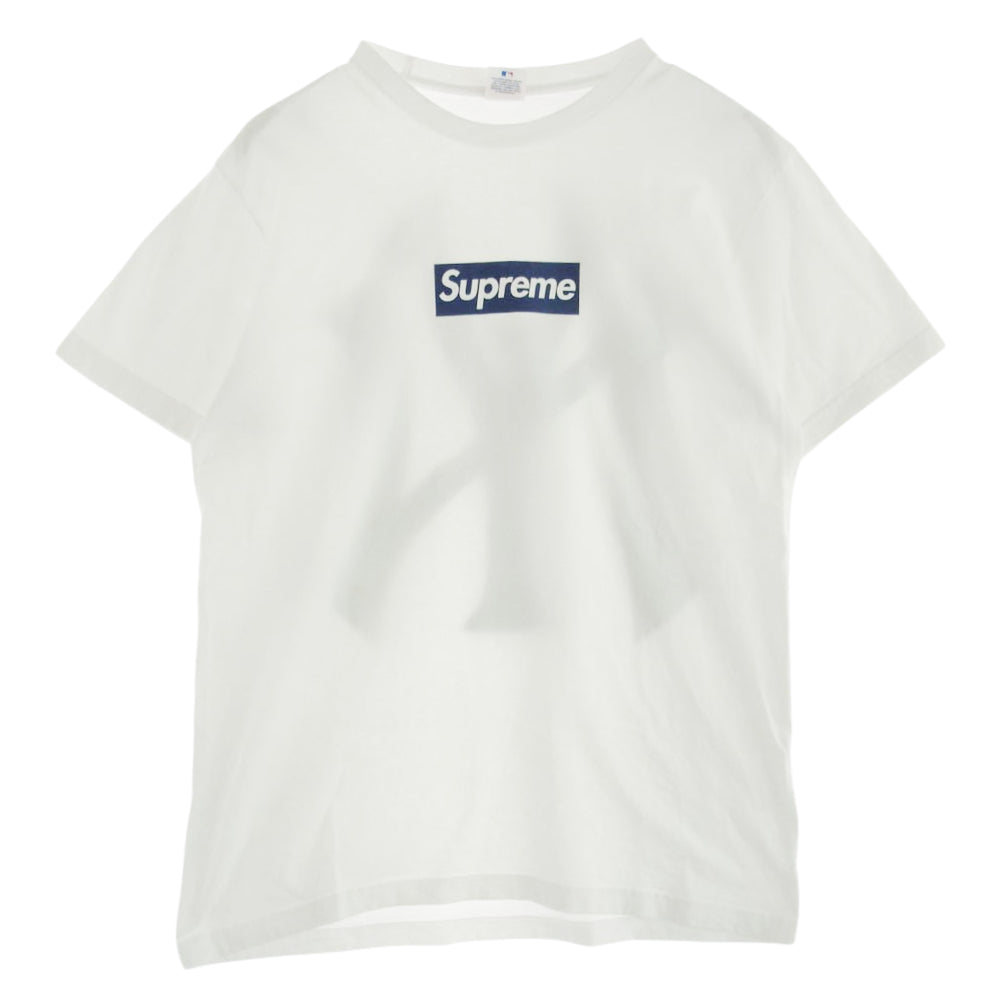 Supreme シュプリーム 15SS New York Yankees Box Logo Tee ニューヨークヤンキース ボックスロゴ 半袖 Tシャツ ホワイト系 L【中古】