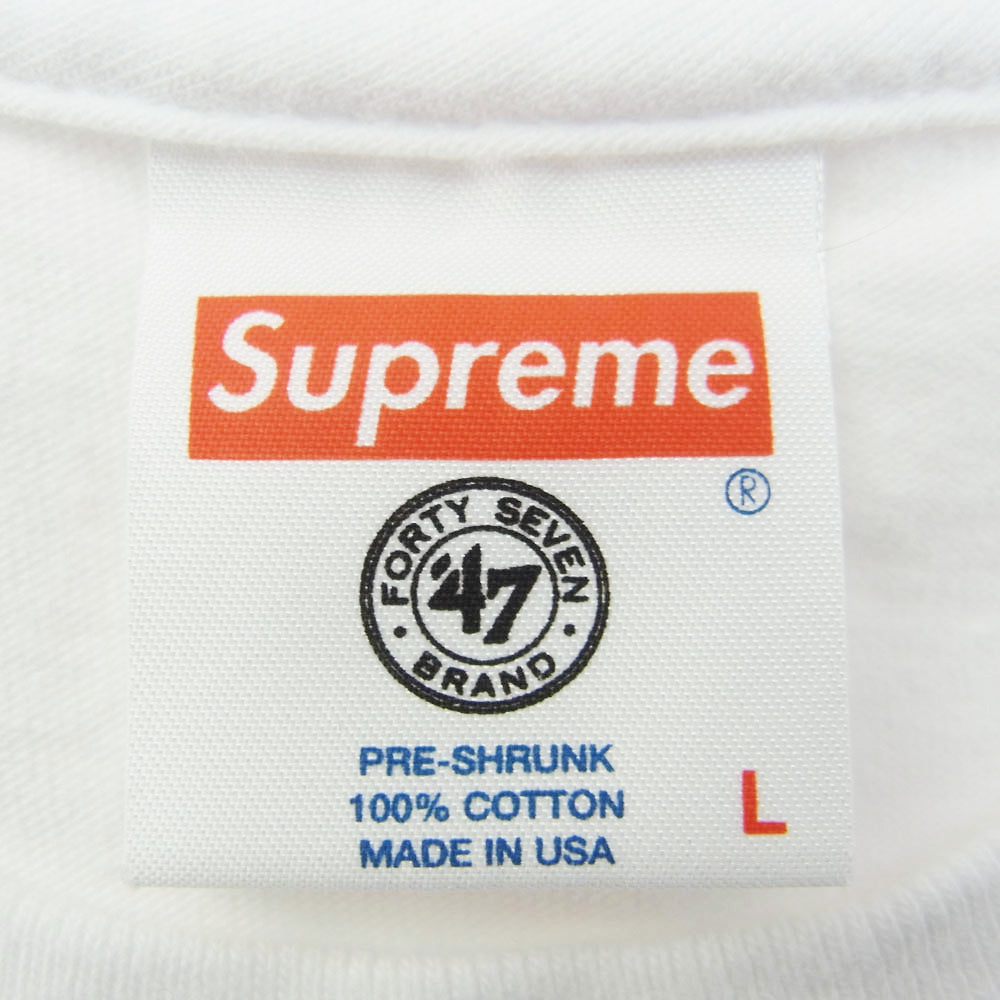 Supreme シュプリーム 15SS New York Yankees Box Logo Tee ニューヨークヤンキース ボックスロゴ 半袖 Tシャツ ホワイト系 L【中古】