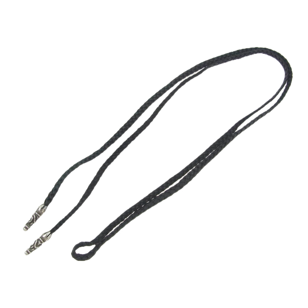 CHROME HEARTS クロムハーツ（原本無） LEATHER BRAID スクロール レザー ブレイド レザーブレード ネックレス チェーン ブラック系【中古】