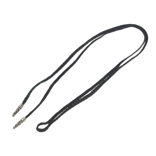 CHROME HEARTS クロムハーツ（原本無） LEATHER BRAID スクロール レザー ブレイド レザーブレード ネックレス チェーン ブラック系【中古】