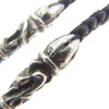 CHROME HEARTS クロムハーツ（原本無） LEATHER BRAID スクロール レザー ブレイド レザーブレード ネックレス チェーン ブラック系【中古】