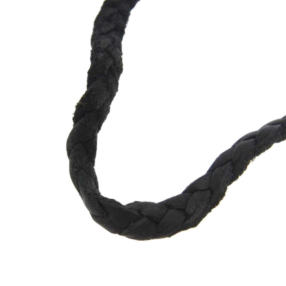 CHROME HEARTS クロムハーツ（原本無） LEATHER BRAID スクロール レザー ブレイド レザーブレード ネックレス チェーン ブラック系【中古】