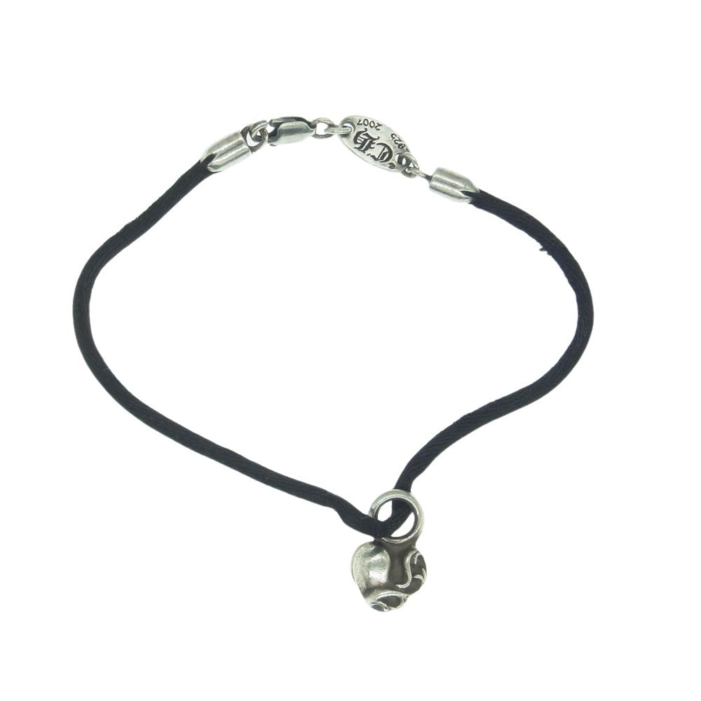 CHROME HEARTS クロムハーツ（原本無） KZ ケーゼット ハートスタック シルク ブレスレット ブラック系 シルバー系【中古】