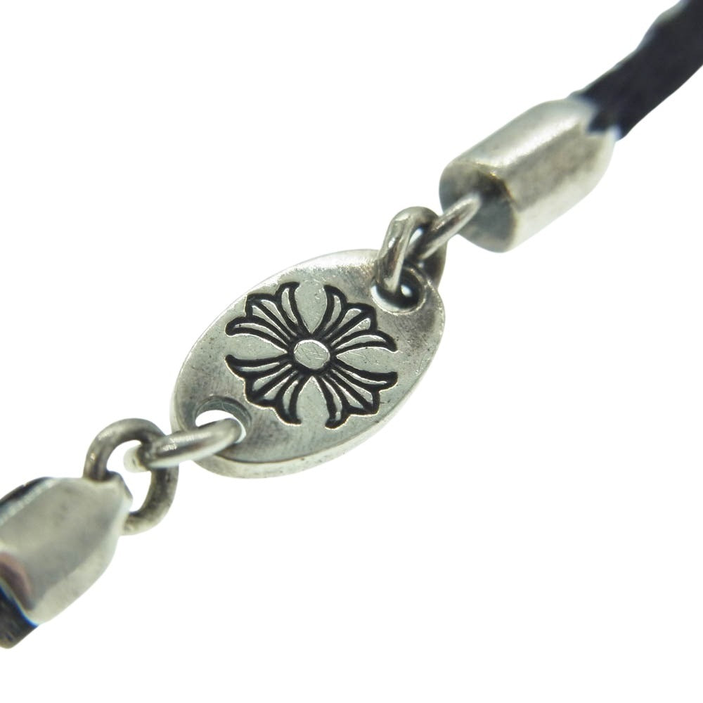 CHROME HEARTS クロムハーツ（原本無） KZ ケーゼット ハートスタック シルク ブレスレット ブラック系 シルバー系【中古】