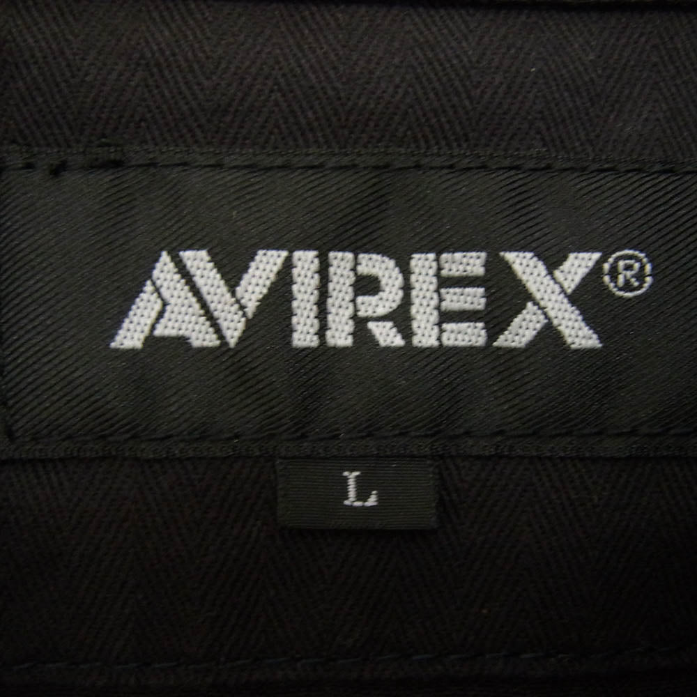 AVIREX アヴィレックス 6105136 REMAKE MILITARY SHIRT リメイク ミリタリー シャツ ブラック系 L【中古】