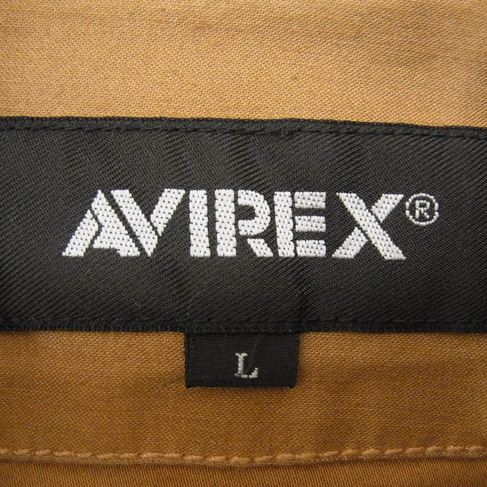 AVIREX アヴィレックス 6105138 L/S MULTI FUNCTION SHIRT マルチ ファンクション 長袖 シャツ TOP GUN ブラウン系 L【中古】